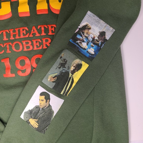Pulp Fiction Hoodie 2019 Miramax Movie Promo Green Size S Graphic Sweatshirt GUC - Picture 5 of 8